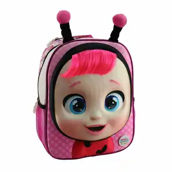 Tottus Mini mochila scool premium cry babies 3d con capucha y cabello real oferta