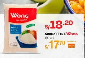 Wong ARROZ EXTRA WONG X5 KG oferta