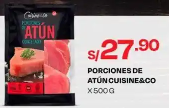 Wong PORCIONES DE ATÚN CUISINE&CO X 500G oferta