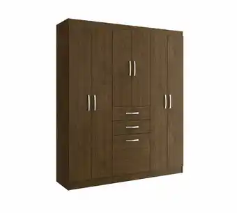 Ropero 6 puertas 2 cajones amarula