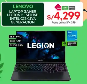 Tottus LENOVO LAPTOP GAMER LEGION 5 15ITH6H INTEL CI5-11VA GENERACION oferta