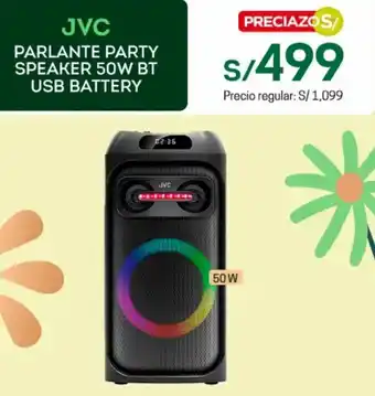 Tottus JVC PARLANTE PARTY SPEAKER 50W BT USB BATTERY oferta