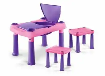Tottus Mesa didactica de niña + 2 bancos oferta