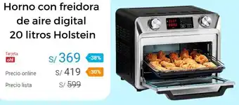 Promart Horno con freidora de aire digital 20 litros Holstein oferta