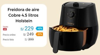 Promart Freidora de aire Cobre 4.5 litros Holstein oferta