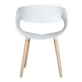 Tottus Silla fija de diseño luna blanco oferta