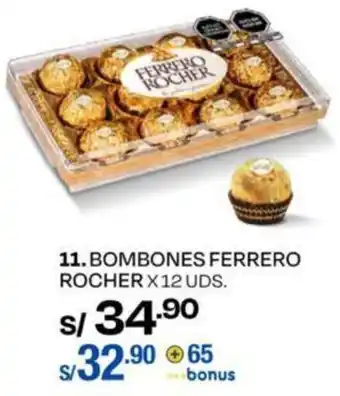 Wong BOMBONES FERRERO ROCHER X 12 UDS. oferta
