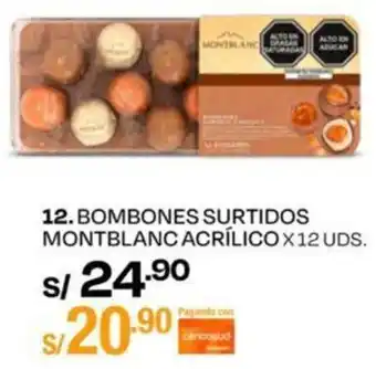 Wong BOMBONES SURTIDOS MONTBLANC ACRÍLICO X 12 UDS. oferta