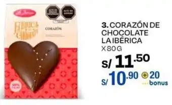 Wong CORAZÓN DE CHOCOLATE LA IBÉRICA X80G oferta