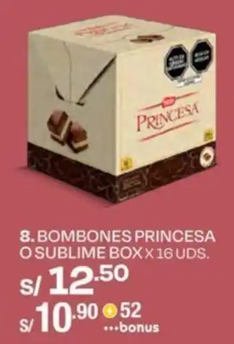 Wong BOMBONES PRINCESA O SUBLIME BOXX 16 UDS. oferta