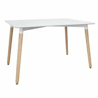 Tottus Mesa de comedor square blanca 6 personas oferta