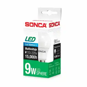 Tottus Foco led a60 sphere 9w luz blanca oferta