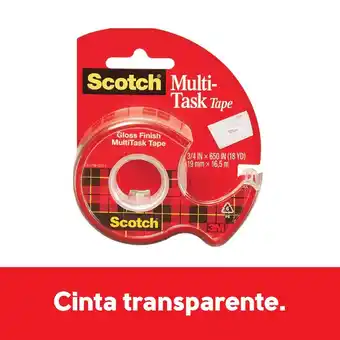 Tottus Cinta scotch® cristal con dispensador, 19 mm x 16.5 m oferta