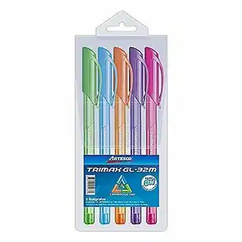 Tottus Estuche boligrafo trimax gl-32m color x5 oferta