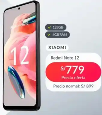 Falabella XIAOMI Redmi Note 12 128GB 4GB RAM oferta