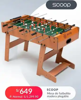 Falabella SCOOP Mesa de futbolito madera plegable oferta