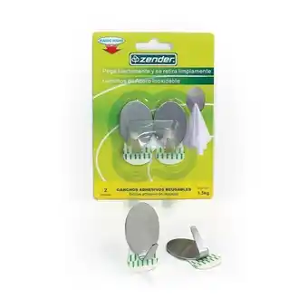Tottus Gancho adhesivo acero inoxidable oferta