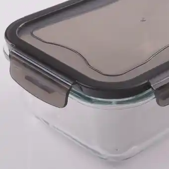Tottus Hermetico vidrio rectangular 1700ml gris oferta