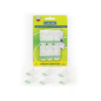 Tottus Gancho adhesivo zender 6 unds oferta
