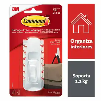 Tottus Command gancho multiusos de plástico grande x 1 oferta