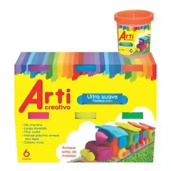 Tottus Ac plastilina ultra suave x 6 neon oferta