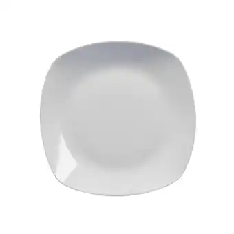 Tottus Plato de entrada semicuadrado blanco 8 cm oferta