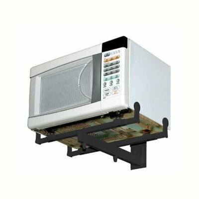 Rack para microondas maltés negro oferta en Tottus