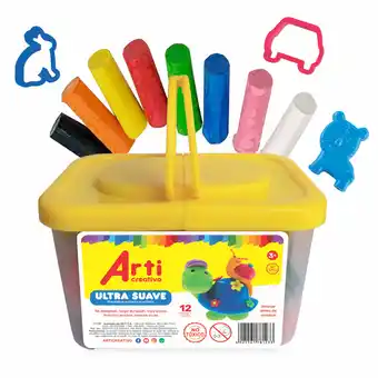 Tottus Plastilina ultrasuave x12 + herramientas oferta