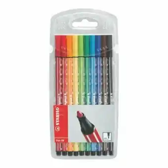 Tottus Plumón estuche de plástico x 10 unidades oferta