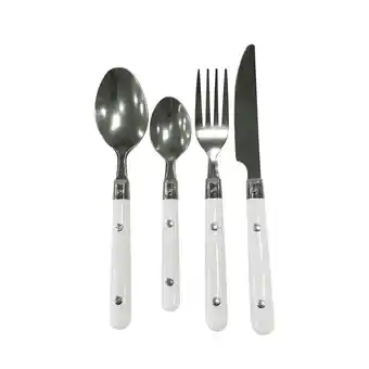 Tottus Cubiertos con mango plastico blanco oferta