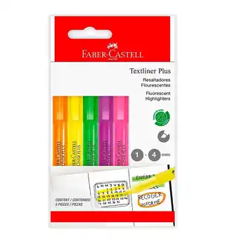 Tottus Faber resal textliner plus surtido x 5un oferta