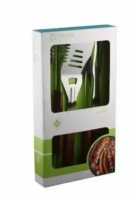 Tottus Set de 4 utensilios facusa para barbacoa oferta