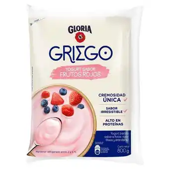 Vivanda Yogurt batido gloria griego sabor frutos rojos bolsa 800g oferta