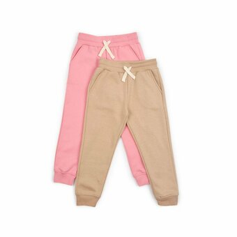 Tottus Packx2 jogger franela arena/ rosa oferta