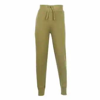 Tottus Pantalon algodon jersey verde olivo oferta