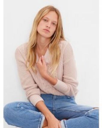 GAP Chompa cable crew po mujer oferta