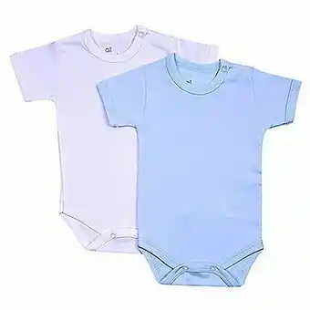 Tottus Pack body x2 manga corta blanco y celeste rn oferta