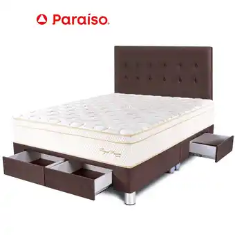 Tottus Dormitorio cajones royal prince queen chocolate oferta