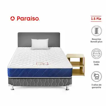 Tottus Dormitorio eden 1.5 plazas + velador caramelo oferta