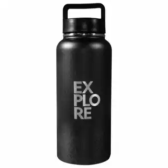 Tottus Botella metalica 960ml negro oferta