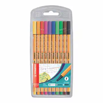 Tottus Sta point 88 fine pen estuche x10 oferta