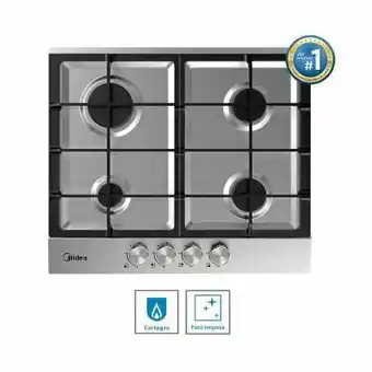 Tottus Encimera 24", hierro fundido inox - mtgb24r6fas oferta