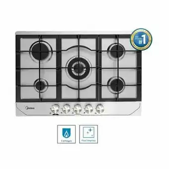 Tottus Encimera 30", triple llama hierro fundido inox - mtgb30t6aas oferta