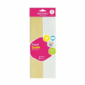 Tottus Bambary papel seda set metalizado x 3un oferta