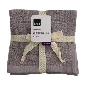 Metro Pack x3 toallas de cara krea 30x30cm oferta