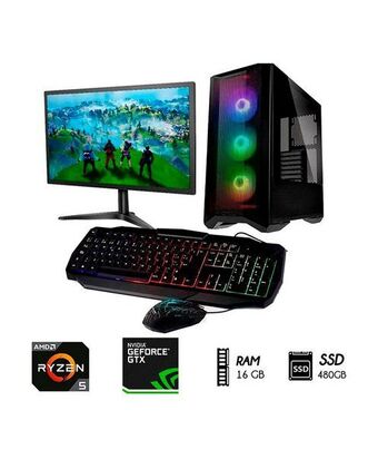 Tiendas EFE Desktop gamer 24 -md ryzen 5 16gb 480gb ssd nvidia gtx1650 4gb case 550w oferta