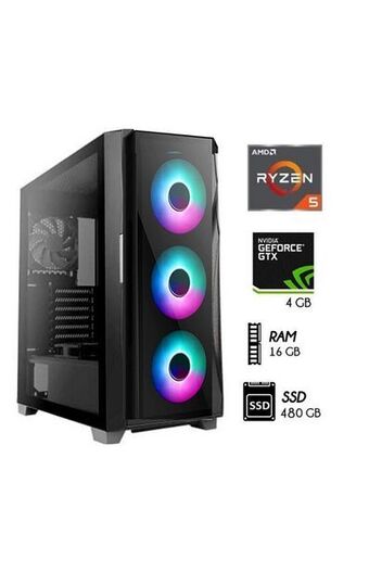 Tiendas EFE Cpu gamer amd ryzen 5 16gb 480gb ssd nvidia gtx1650 4gb case 550w oferta