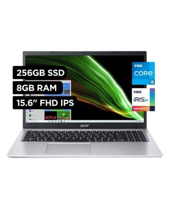 Tiendas EFE Laptop acer aspire 3 15.6' windows 11 intel core i5-1135g7 8gb 256gb ssd a315-58-57b4 oferta