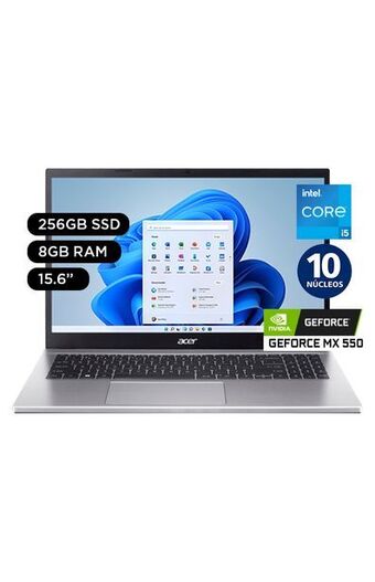 Tiendas EFE Laptop acer aspire 3 15.6' windows 11 intel core i5-1235u 8gb 256gb ssd a315-59g-514e oferta