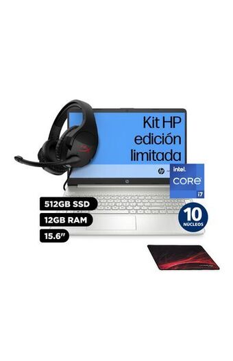 Tiendas EFE Laptop hp 15.6' windows 11 intel core i7-1255u 12gb 512gb ssd 15-dy5010la oferta